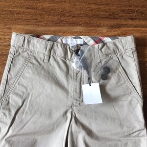 Burberry khaki chino pants trousers w/cuff 6US NWT